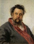 Portrait of Modest Mussorgsky Ilya Repin